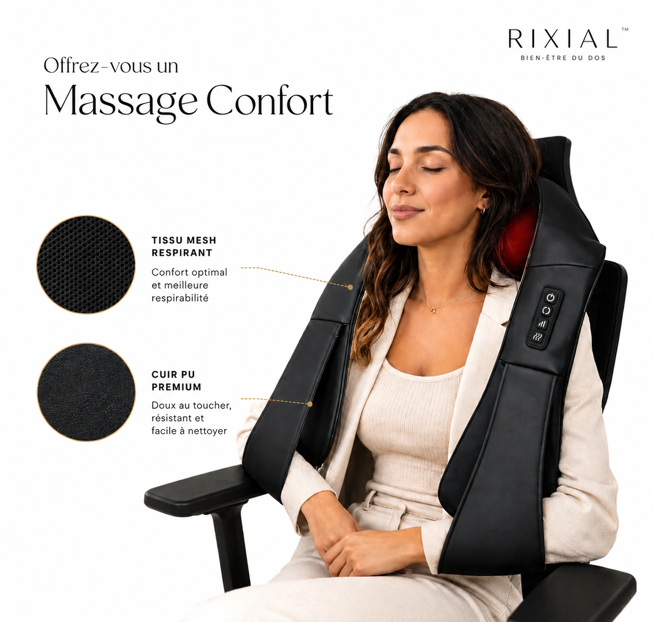 Appareil de massage chauffant multi-intensité